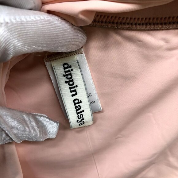 NWT Dippin Daisy High Cut Cheeky Bikini Bottom Womens XL Blush Pink Solid - Picture 6 of 10